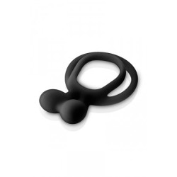 Glamy double cockring black