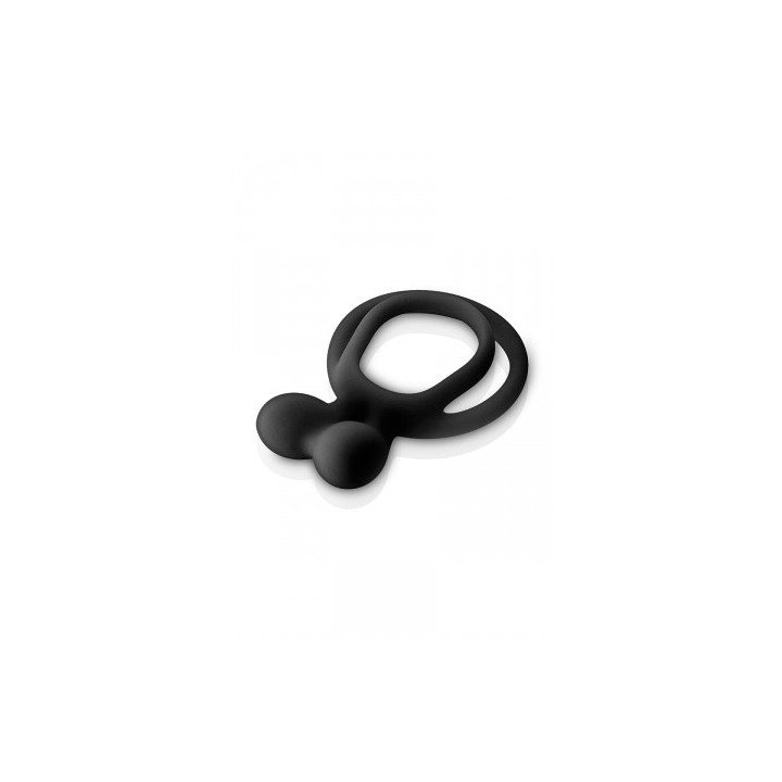 Glamy double cockring black
