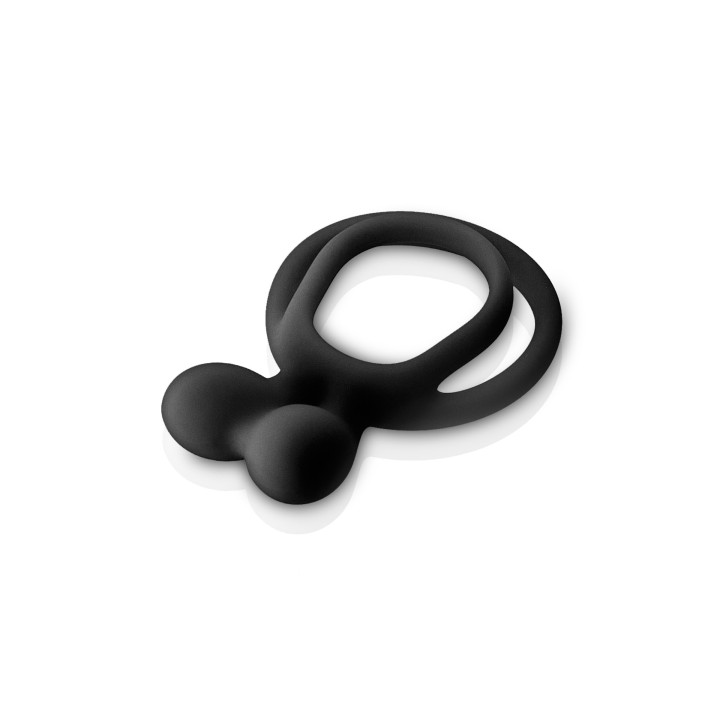 Glamy double cockring black