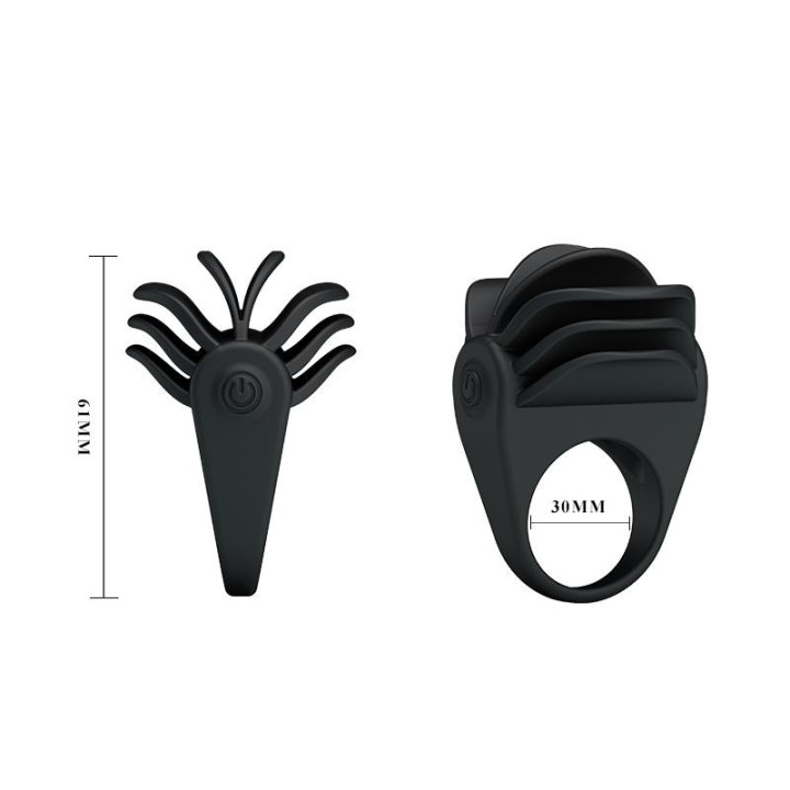 Pretty Love Anneau Vibrant Chester Couleur Noire