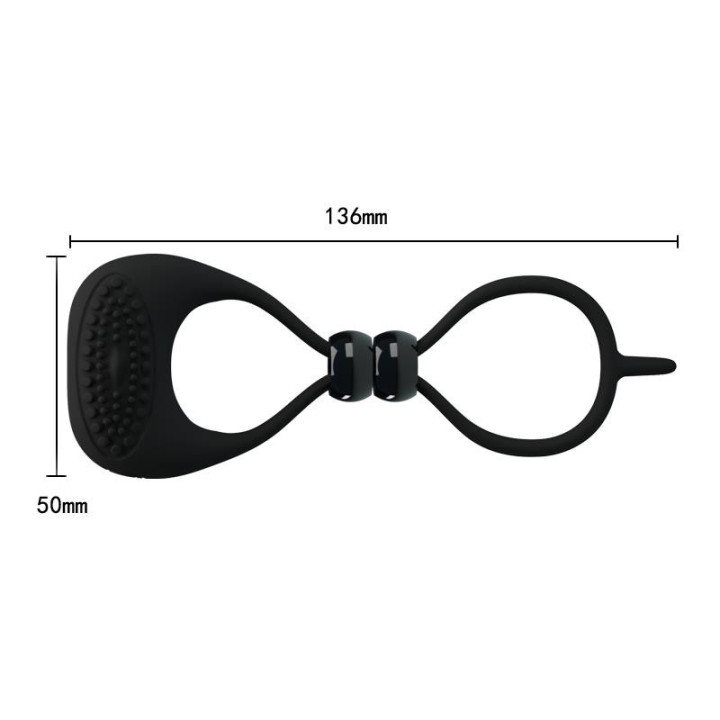 Pretty Love Anneau Vibrant Locker Couleur Noir