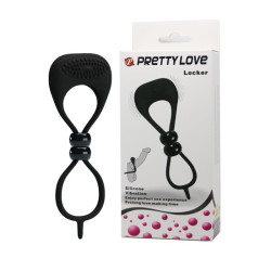 Pretty Love Anneau Vibrant Locker Couleur Noir