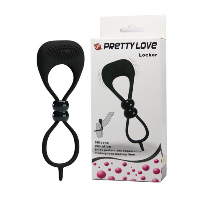 Pretty Love Anneau Vibrant Locker Couleur Noir