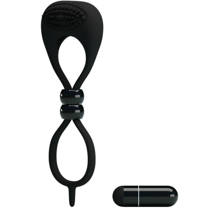 Pretty Love Anneau Vibrant Locker Couleur Noir