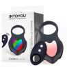 Darkblack Anneau Vibrant avec Led Contrôle à Distance USB Silicone