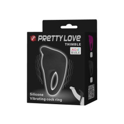 Thimble, cockring vibrant avec stimulateur de clitoris