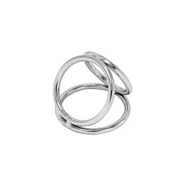 Triple Ring, cockring métal 3 anneaux 4,5/3,2/3,7cm