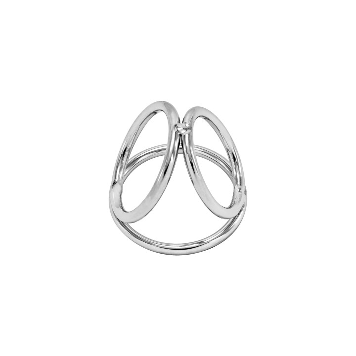 Triple Ring, cockring métal 3 anneaux 4,5/3,2/3,7cm
