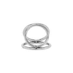 Triple Ring, cockring métal 3 anneaux 4,5/3,2/3,7cm