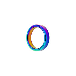 Rainbow Ring, cockring métal irisé 3,8cm