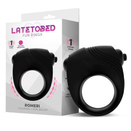 Romeri Anneau + Balle Vibrante Silicone Noir