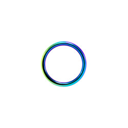 Rainbow Ring, cockring métal irisé 3,8cm