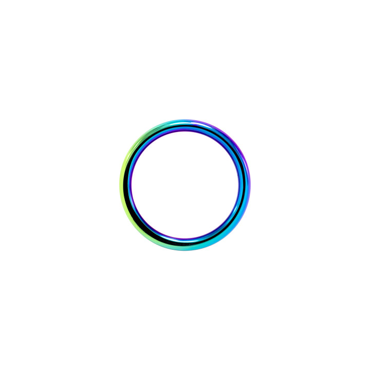 Rainbow Ring, cockring métal irisé 3,8cm