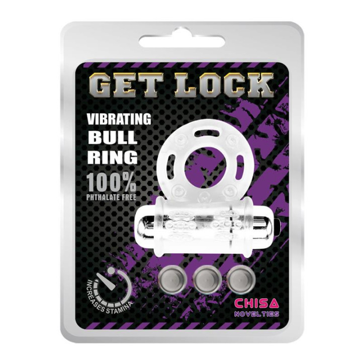 Anneau Vibrant pour le Pénis Bull Ring Transparent