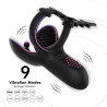 Anneau Vibrant pour Pénis et Testicules Ajustable