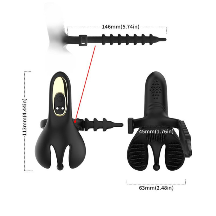 Anneau Vibrant pour Pénis et Testicules Ajustable