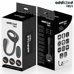 ADDICTED TOYS - ANNEAU PÉNITENTIAIRE VIBRANT POUR POINT P AVEC TÉLÉCOMMANDE