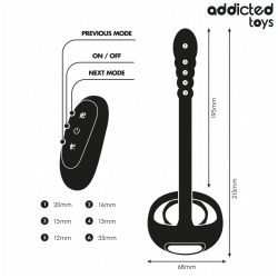 ADDICTED TOYS - ANNEAU PÉNITENTIAIRE VIBRANT POUR POINT P AVEC TÉLÉCOMMANDE