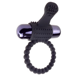 Fantasy C-Ringz Super Anneau Vibrant en Silicone Noir