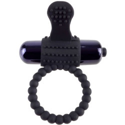 Fantasy C-Ringz Super Anneau Vibrant en Silicone Noir