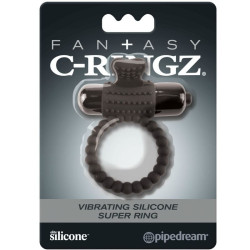 Fantasy C-Ringz Super Anneau Vibrant en Silicone Noir