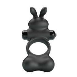 Yusuf - Cockring vibrant billes lestées + rabbit