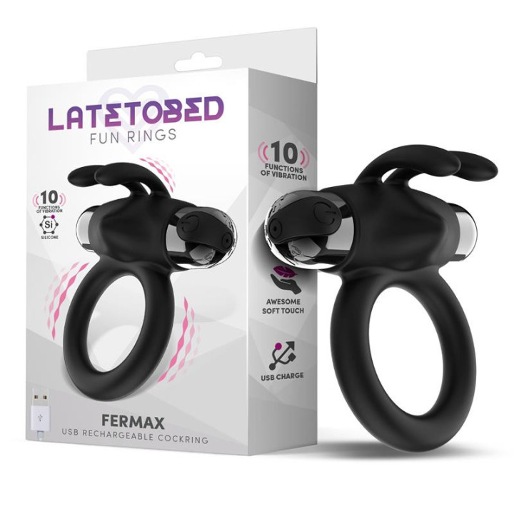 Fermax Anneau Vibrant avec Lapin USB Silicone Noir