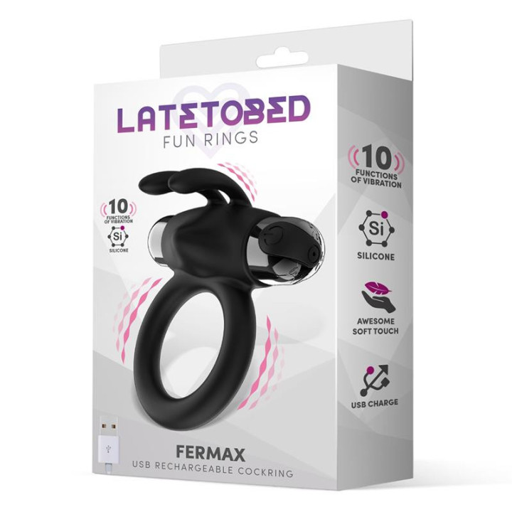 Fermax Anneau Vibrant avec Lapin USB Silicone Noir