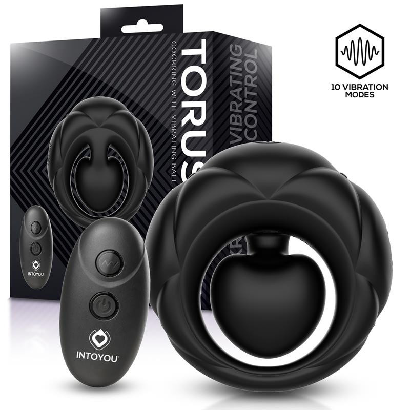 Torus Anneau Vibrant avec Boule Clitoridienne et Télécommande USB