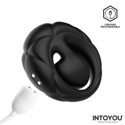 Torus Anneau Vibrant avec Boule Clitoridienne et Télécommande USB