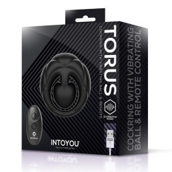 Torus Anneau Vibrant avec Boule Clitoridienne et Télécommande USB