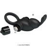 PRETTY LOVE - ANNEAU VIBRANT + STIMULATEUR DE CLITORIS RABBIT 10 VIBRATIONS NOIR