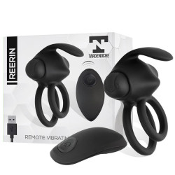 Reerin Anneau Vibrant USB Double Contrôle à Distance USB Silicone