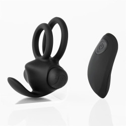 Reerin Anneau Vibrant USB Double Contrôle à Distance USB Silicone