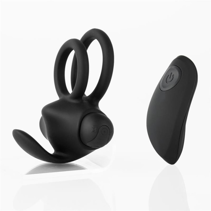 Reerin Anneau Vibrant USB Double Contrôle à Distance USB Silicone