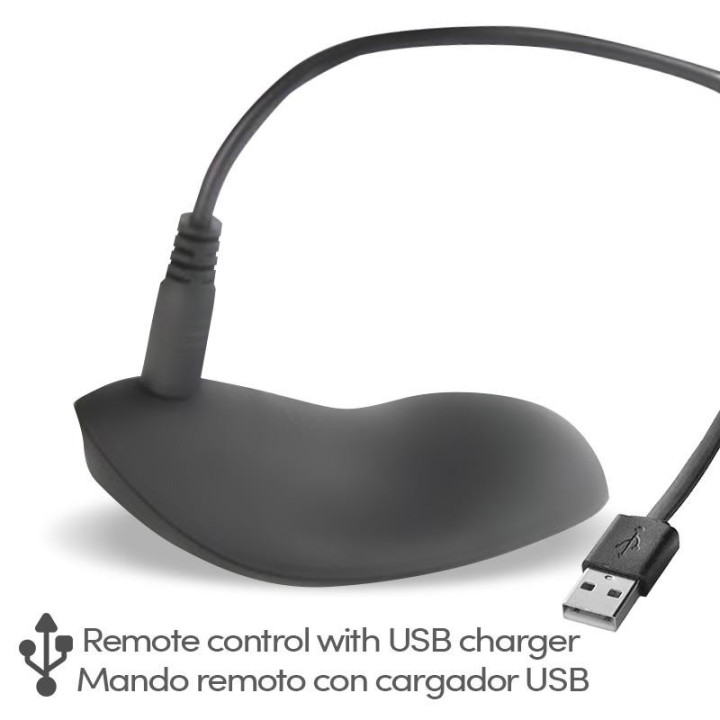 Reerin Anneau Vibrant USB Double Contrôle à Distance USB Silicone