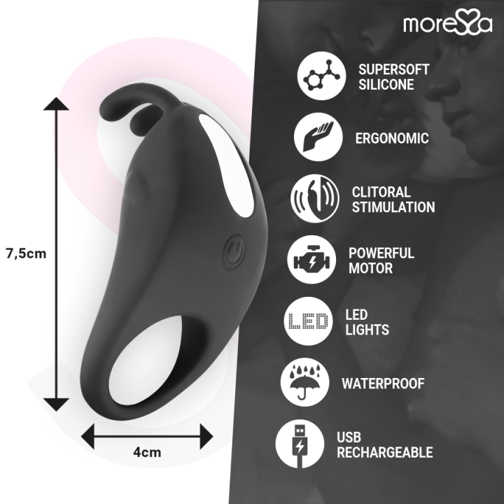 MORESSA - BRAD PREMIUM SILICONE RECHARGEABLE NOIR