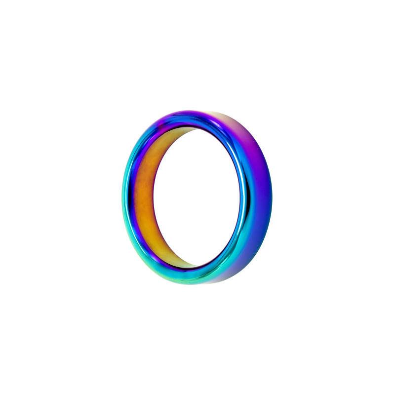 Rainbow Ring, cockring métal irisé 4,7cm