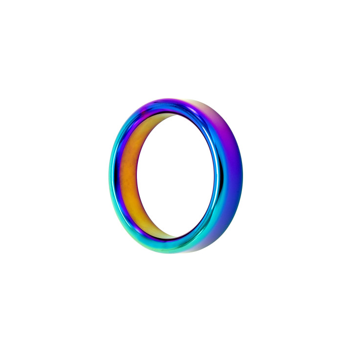 Rainbow Ring, cockring métal irisé 4,7cm