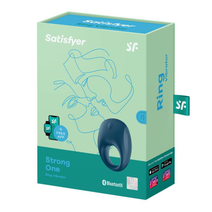 Strong One Anneau Vibrant pour le Pénis avec APP Satisfyer Connect