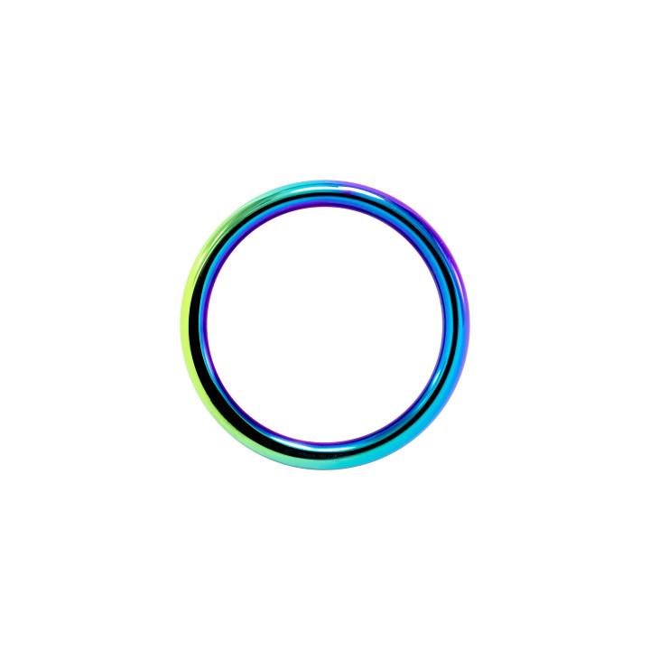 Rainbow Ring, cockring métal irisé 4,7cm