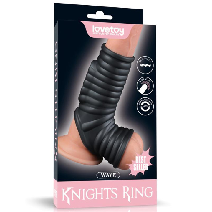 Anneau Vibrant pour Pénis et Scrotum Wave Knights