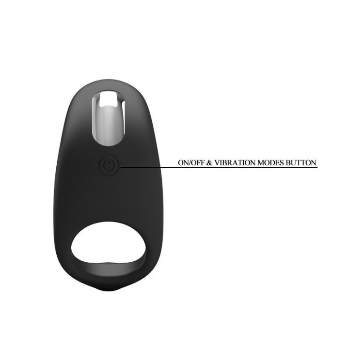 Anneau Vibrant Gemma USB Silicone Noir