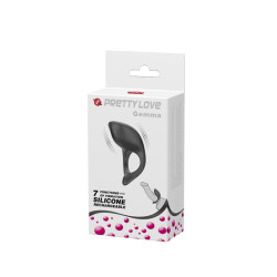 Anneau Vibrant Gemma USB Silicone Noir