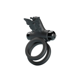 Passionate Ring IX, cockring double anneau vibrant et stimulateur clitoris
