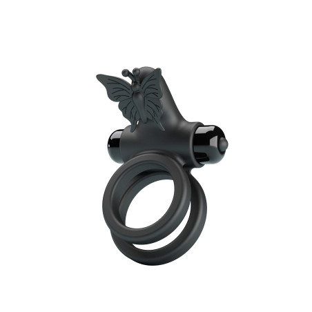 Passionate Ring IX, cockring double anneau vibrant et stimulateur clitoris