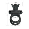 Passionate Ring IX, cockring double anneau vibrant et stimulateur clitoris