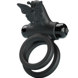 Passionate Ring IX, cockring double anneau vibrant et stimulateur clitoris
