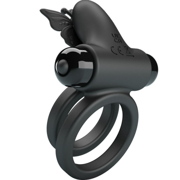 Passionate Ring IX, cockring double anneau vibrant et stimulateur clitoris