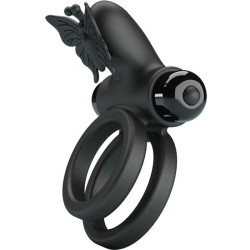 Passionate Ring IX, cockring double anneau vibrant et stimulateur clitoris